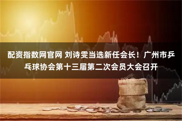 配资指数网官网 刘诗雯当选新任会长！广州市乒乓球协会第十三届第二次会员大会召开